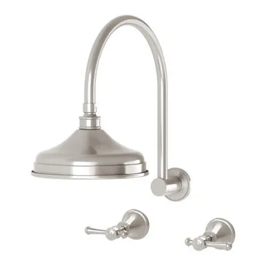 Nostalgia Lever Shower Set Ceramic Disc 1/4 Turn 3Star In Brushed Nickel By Phoenix