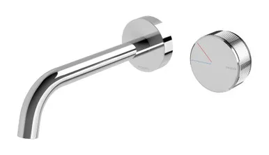 Wall Bath Or Basin Mixer Set (180mm Fixed Spout) Chrome In Chrome Finish By Phoenix