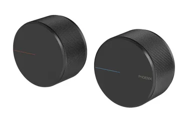Axia Wall Taps (Top Assemblies) Ceramic Disc 3/4 Turn Extended Spindles 15mm (Pair) In Matte Black By Phoenix