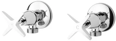 Ivy Washing Machine Taps (Pair) Chrome In Chrome Finish By Phoenix