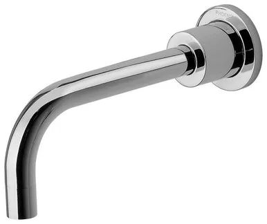 Radii Round Wall Bath Spout/Outlet 180mm Chrome In Chrome Finish By Phoenix