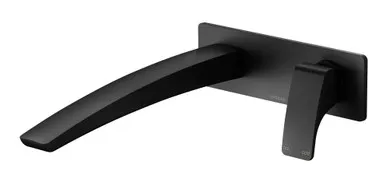 Rush Wall Bath Mixer Set With 230mm Spout In Matte Black By Phoenix