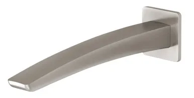 Rush Wall Bath Spout/Outlet 230mm In Brushed Nickel By Phoenix