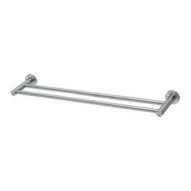 Radii Round Plate Towel Rail Double 600mm | Made From Stainless Steel By Phoenix
