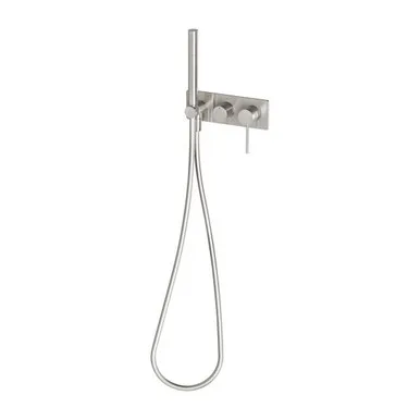 Vivid Slimline Wall Shower System 3Star In Brushed Nickel By Phoenix