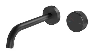 Wall Bath Or Basin Mixer Set (180mm Fixed Spout) In Matte Black By Phoenix
