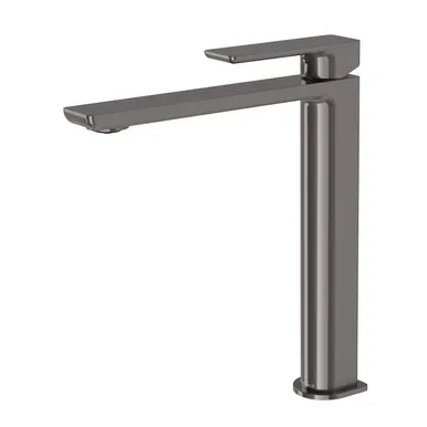 Gloss Mkii Hob Tall/Vessel Basin Mixer 6Star In Brushed Carbon By Phoenix