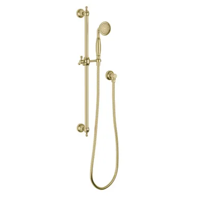 Cromford Hand Shower On Rail 4Star Brushed In Gold By Phoenix