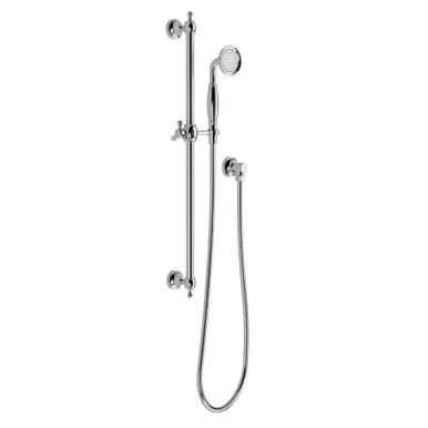 Cromford Hand Shower On Rail 4Star Chrome In Chrome Finish By Phoenix