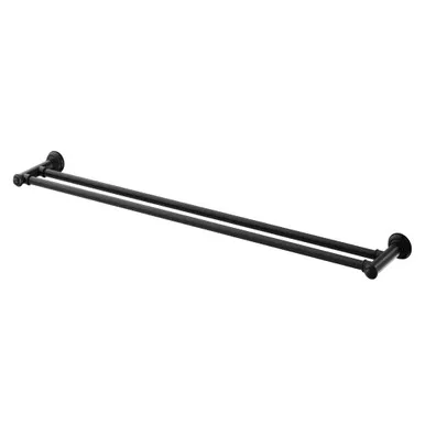Cromford Towel Rail Double 800mm In Matte Black By Phoenix