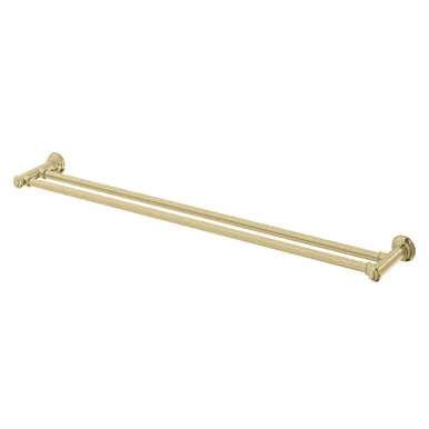 Cromford Towel Rail Double 800mm Brushed In Gold By Phoenix