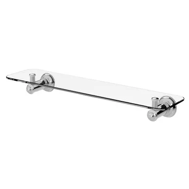 Cromford Shelf 450mm Chrome | Made From Glass In Chrome Finish By Phoenix