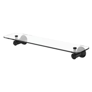 Cromford Shelf 450mm | Made From Glass In Matte Black By Phoenix