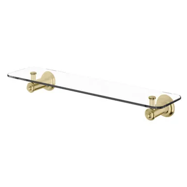 Cromford Shelf 450mm Brushed | Made From Glass In Gold By Phoenix