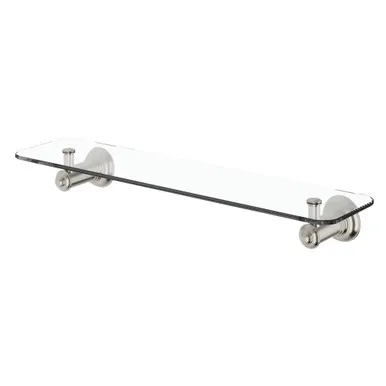 Cromford Shelf 450mm | Made From Glass In Brushed Nickel By Phoenix