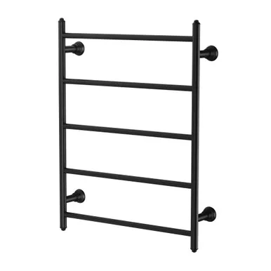 Cromford Heated Towel Ladder 550mm X 750mm In Matte Black By Phoenix