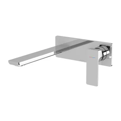 Gloss Mkii Wall Bath Or Basin Mixer Set (200mm Spout) 6Star Chrome In Chrome Finish By Phoenix