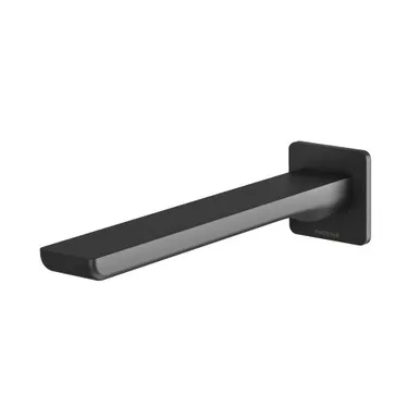 Gloss Mkii Wall Bath Outlet 200mm In Matte Black By Phoenix