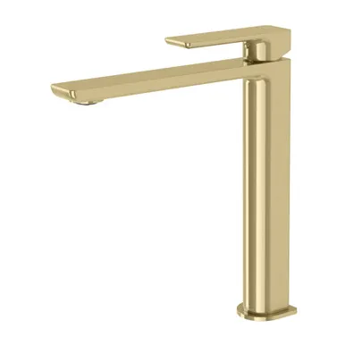 Gloss Mkii Hob Tall/Vessel Basin Mixer 6Star Brushed In Gold By Phoenix