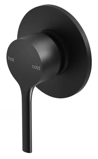 Vivid Slimline Oval Switchmix Wall Bath Or Shower Mixer Fit-Off Kit In Matte Black By Phoenix