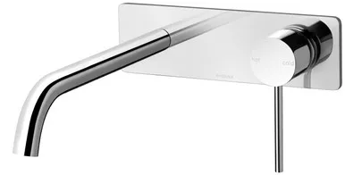 Vivid Slimline Switchmix Wall Bath Or Basin Mixer Set 230mm Spout Fit-Off Kit Chrome In Chrome Finish By Phoenix