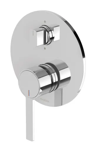 Lexi Mkii Switchmix Bath & Shower Diverter Mixer Fit-Off Kit Chrome In Chrome Finish By Phoenix