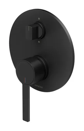 Lexi Mkii Switchmix Bath & Shower Diverter Mixer Fit-Off Kit In Matte Black By Phoenix