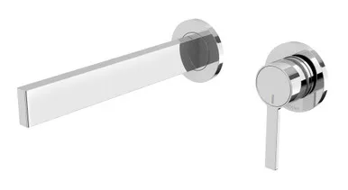 Lexi Mkii Switchmix Wall Basin Mixer Set (200mm Spout) Fit-Off Kit Chrome In Chrome Finish By Phoenix
