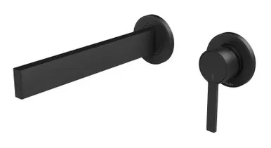 Lexi Mkii Switchmix Wall Basin Mixer Set (200mm Spout) Fit-Off Kit In Matte Black By Phoenix