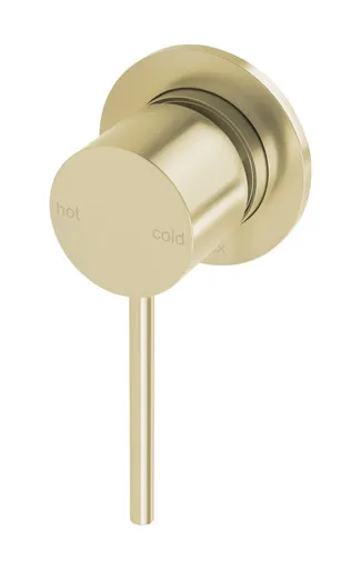 Vivid Slimline Switchmix Wall Bath Or Shower Mixer (60mm Backplate) Fit-Off Kit Brushed In Gold By Phoenix