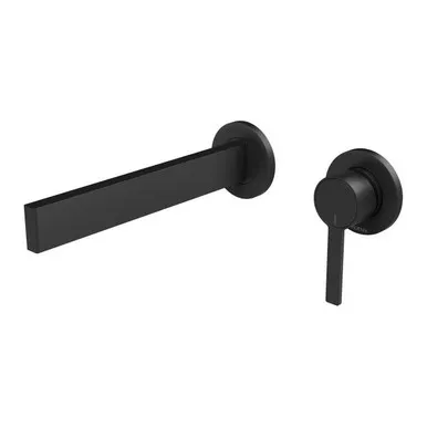 Lexi Mkii Wall Basin Mixer Set (200mm Spout) 6Star In Matte Black By Phoenix