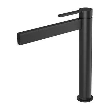 Lexi Mkii Hob Tall/Vessel Basin Mixer 6Star In Matte Black By Phoenix