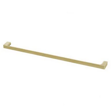 Gloss Towel Rail Single 800mm Brushed In Gold By Phoenix