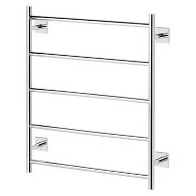 Radii Heated Towel Ladder 62W 5 Bar 550mm X 740mm With Square Plate Chrome In Chrome Finish By Phoenix