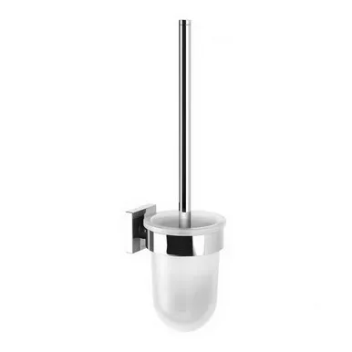 Radii Toilet Brush & Holder Square Plate C+N855+N+N852:n855 In Chrome Finish By Phoenix