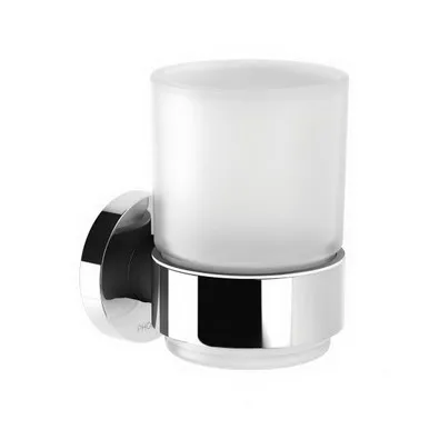 Radii Round Tumbler & Holder Chrome In Chrome Finish By Phoenix