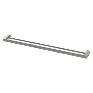 Gloss Towel Rail Double 800mm In Brushed Nickel By Phoenix