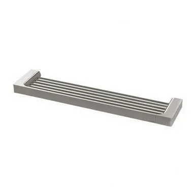 Gloss Shower Shelf | Made From Brass/Metal In Brushed Nickel By Phoenix