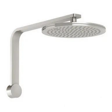 Nx Quil Round Shower Arm & Rose 250mm 3Star | Made From Brass In Brushed Nickel By Phoenix