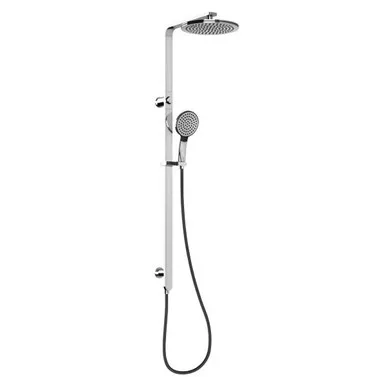 Nx Quil Twin Shower 3Star/Matte Black | Made From Brass In Chrome Finish/Black By Phoenix