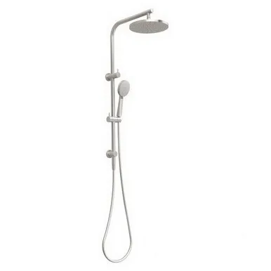 Vivid Slimline Twin Shower 5Star | Made From Brass In Brushed Nickel By Phoenix