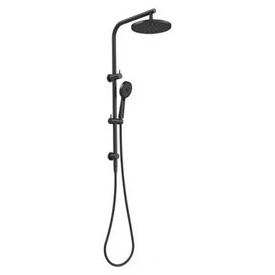 Vivid Slimline Twin Shower 5Star | Made From Brass In Matte Black By Phoenix