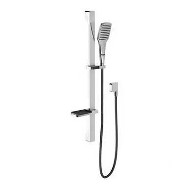 Nx Cape Rail Shower 3Star/Matte Black | Made From Brass In Chrome Finish/Black By Phoenix