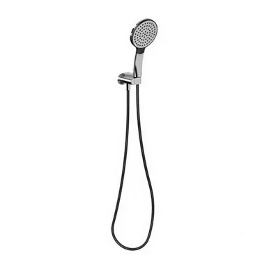 Nx Quil Hand Shower 3Star Chrome/Matte Black In Chrome Finish/Black By Phoenix