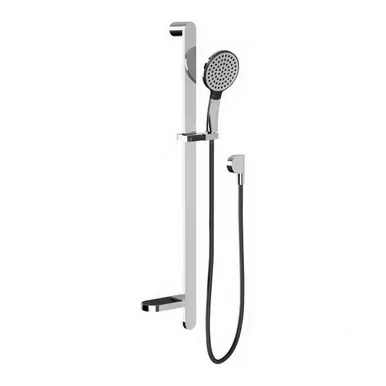 Nx Quil Hand Shower On Rail 3Star/Matte Black | Made From Brass In Chrome Finish/Black By Phoenix