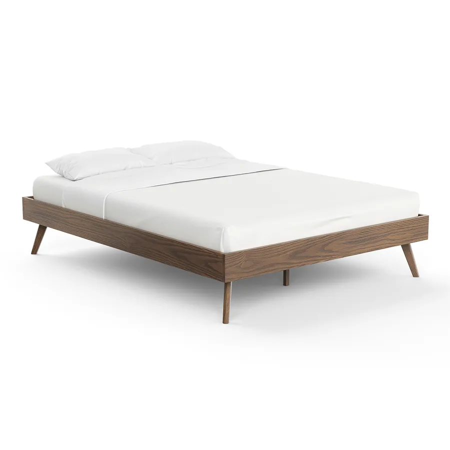 Stella Queen Bed Base, Walnut