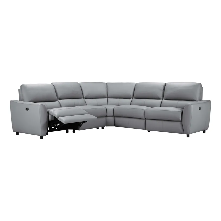 Portland Modular Recliner Sofa in Leather Pewter