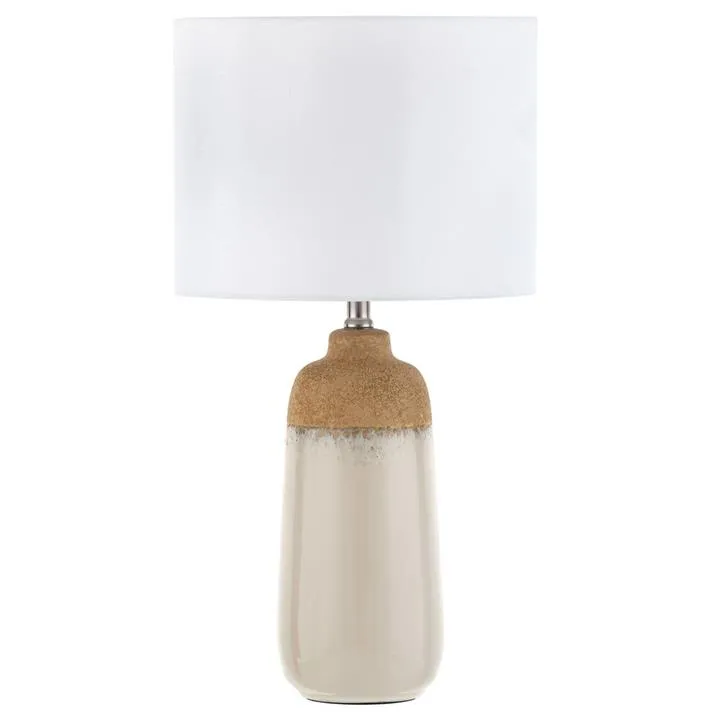 Leuca Ceramic Table Lamp - Tan by Interior Secrets - AfterPay Available