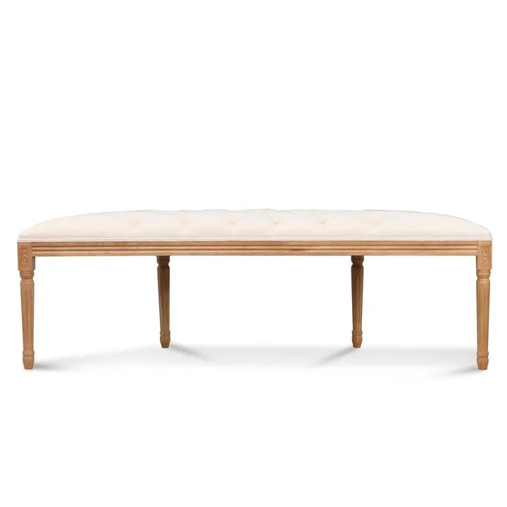 Lenora 1.48m Oak Bench -Light Beige by Interior Secrets - AfterPay Available