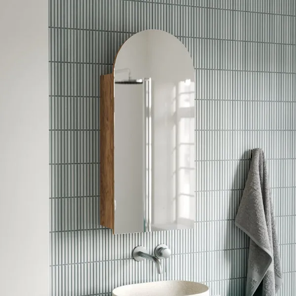 Ingrain Ash Arched Shaving Cabinet 400mm